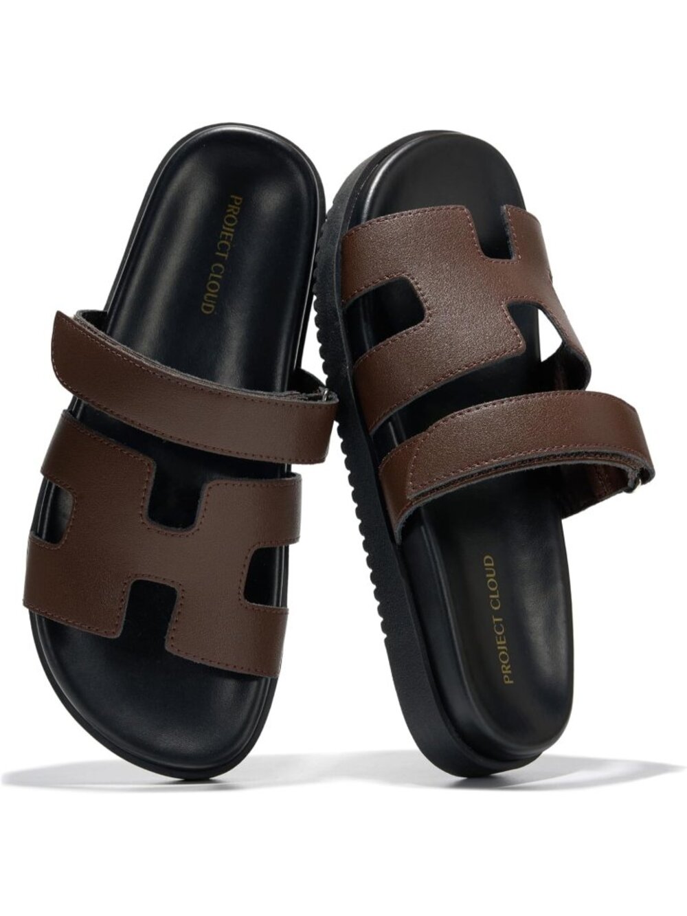 Women's Dark Brown Leather Sandals Footwear Stylish with Plush & Soft Insole